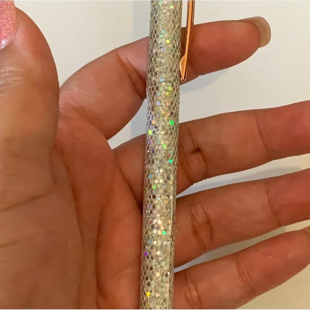 🍒🍒 Sparkly Silver Metal Pen
